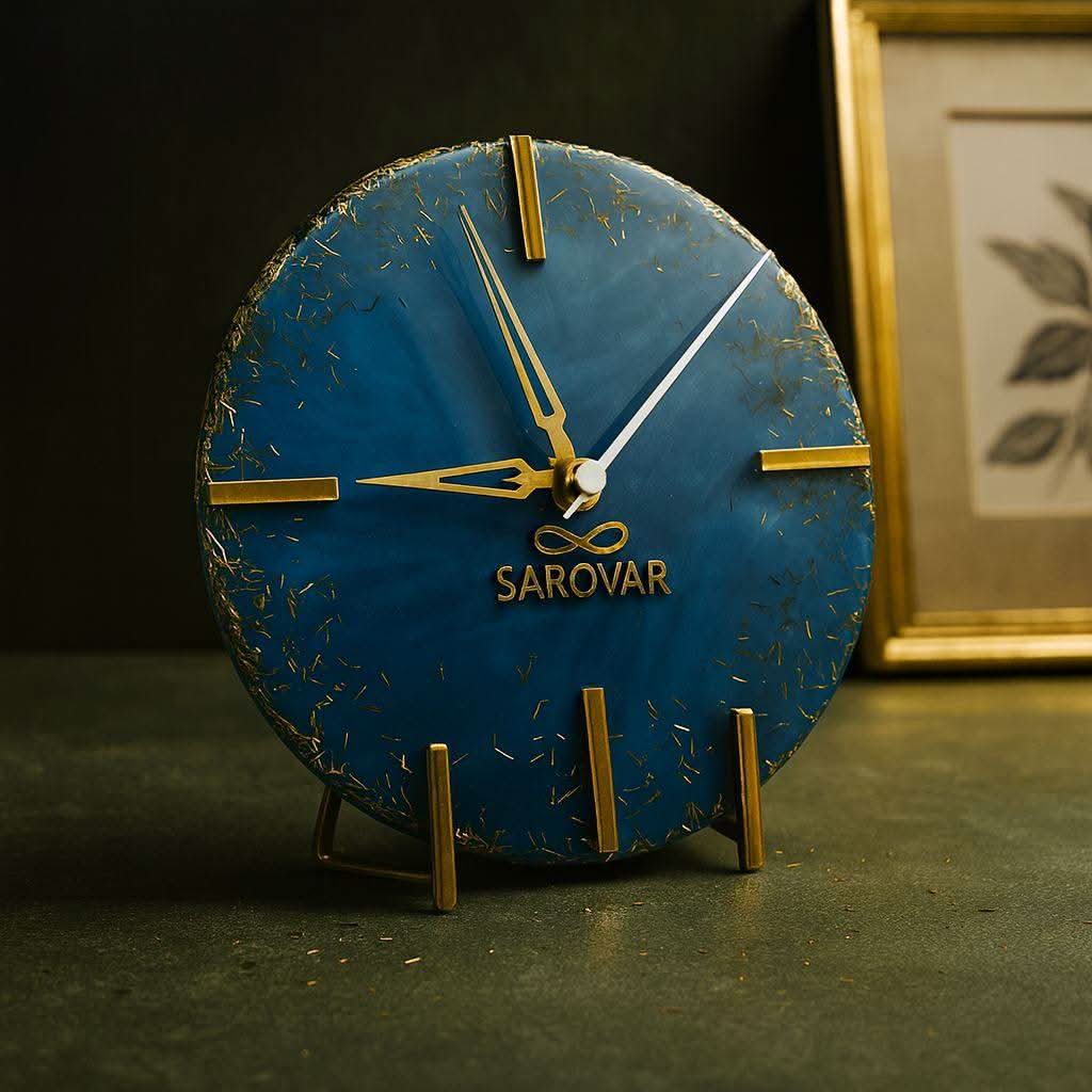 Blue Elegance Corporate Gifting Desk Clock | Fankaarlok - Fankaarlok