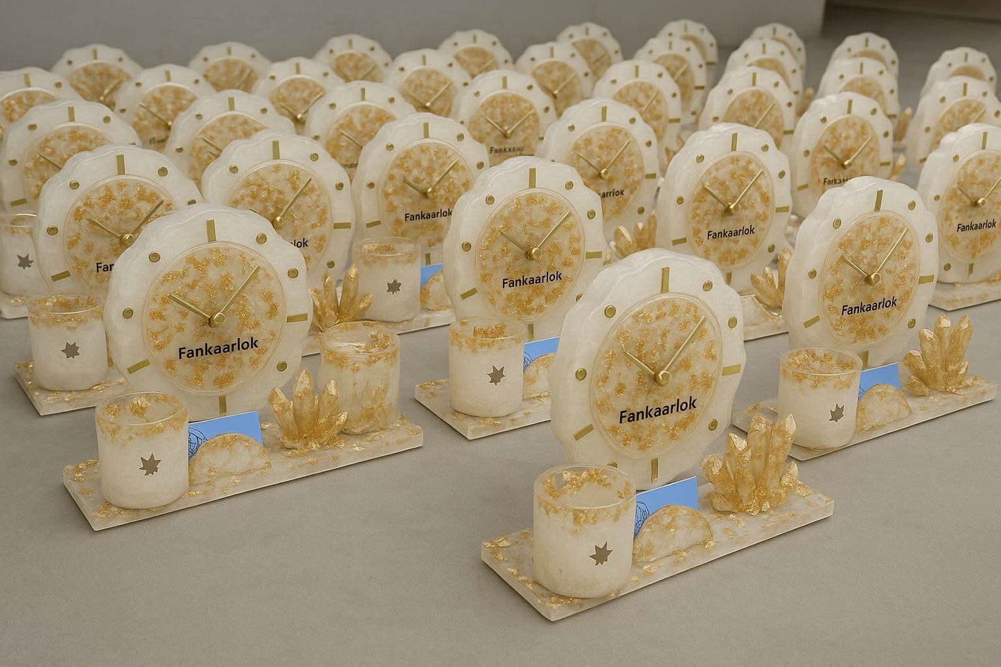 Elegant Desk Organiser with Clock – Premium Office & Home Organizer - Fankaarlok