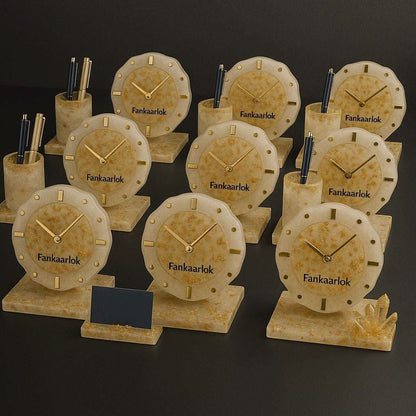 Elegant Desk Organiser with Clock – Premium Office & Home Organizer - Fankaarlok