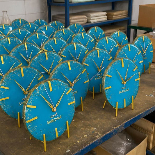 Blue Elegance Corporate Gifting Desk Clock | Fankaarlok - Fankaarlok