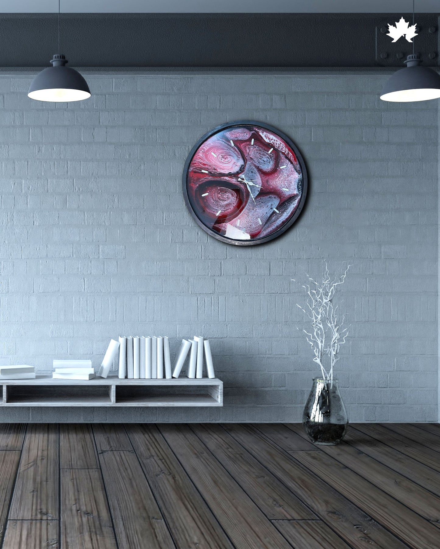 Resin Abstract Art Clock | Wall Clock for Living Room by Fankaarlok