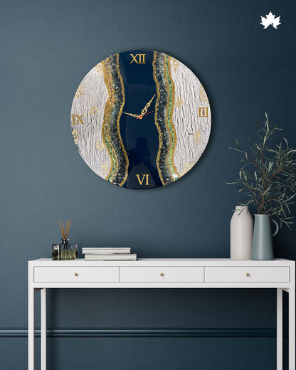 Geode Resin Art Clock | Luxury Wall Clock for Home by Fankaarlok
