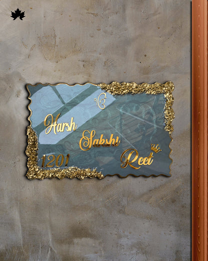 Aurora Luxe – Artistic Nameplate for Villa | Custom Family Nameplate