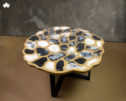 Ethereal Geo – Round Resin Art Coffee Table | Fankaarlok