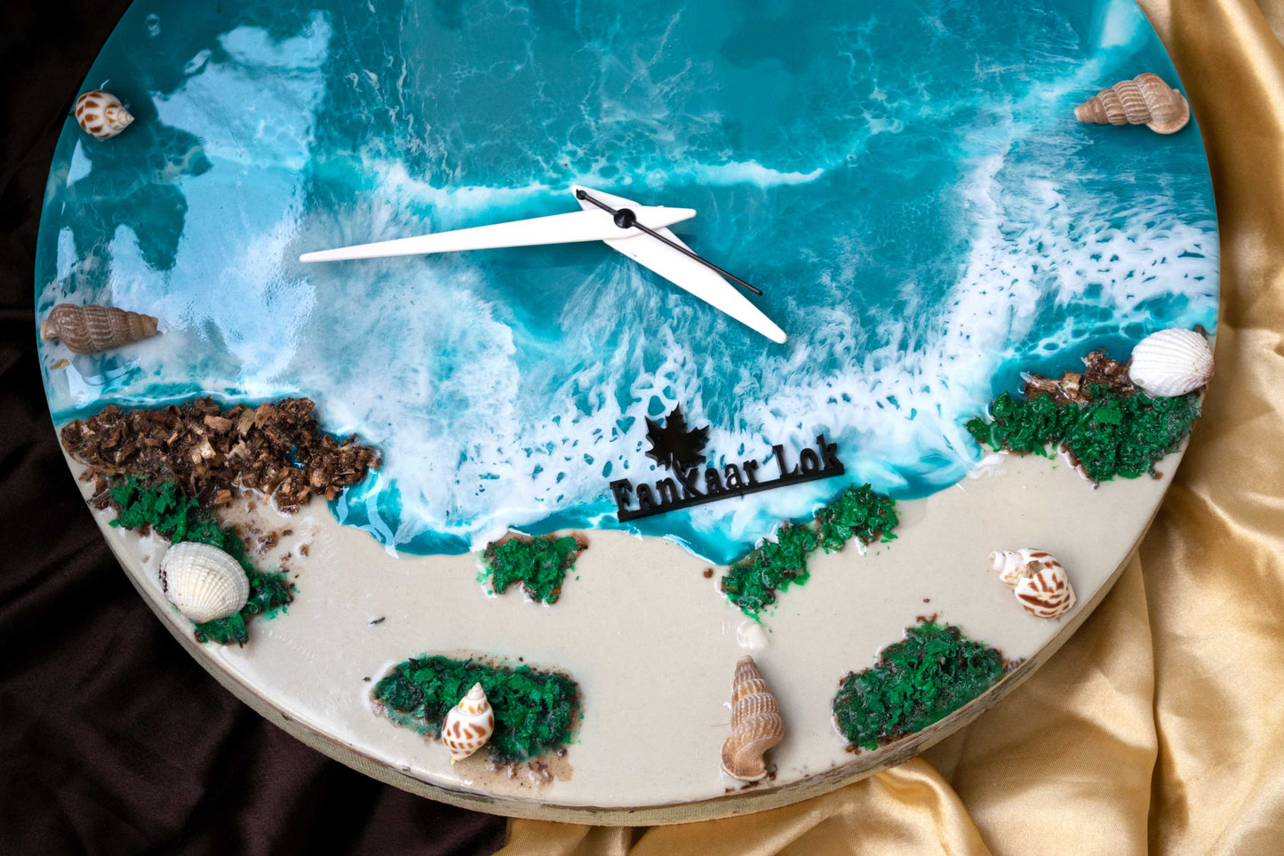 Ocean Wave Resin Art Collection | Round Designer Wall Clock by Fankaarlok