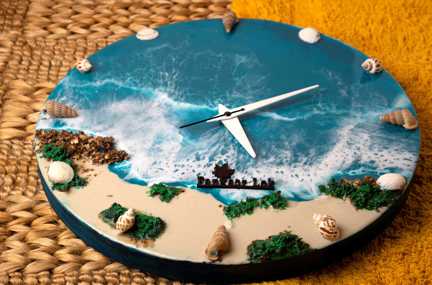 Ocean Wave Resin Art Collection | Round Designer Wall Clock by Fankaarlok
