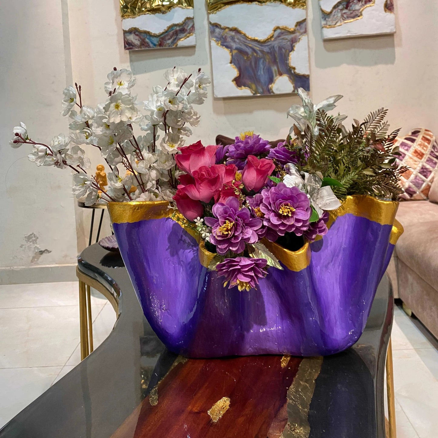 Royal Amethyst Bloom – Buy Large Indoor Planter Online | Fankaarlok