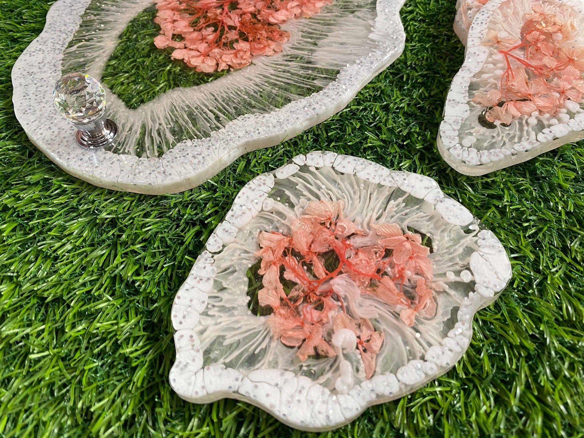 Designer Tray and Coaster Combo | Luxury Handcrafted Tableware Set - Fankaarlok