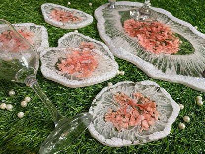 Designer Tray and Coaster Combo | Luxury Handcrafted Tableware Set - Fankaarlok