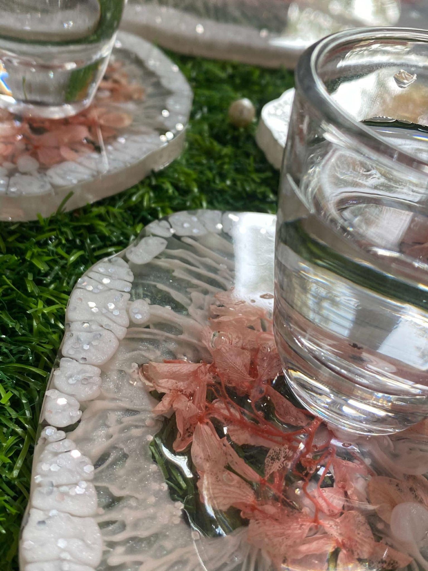 Designer Tray and Coaster Combo | Luxury Handcrafted Tableware Set - Fankaarlok