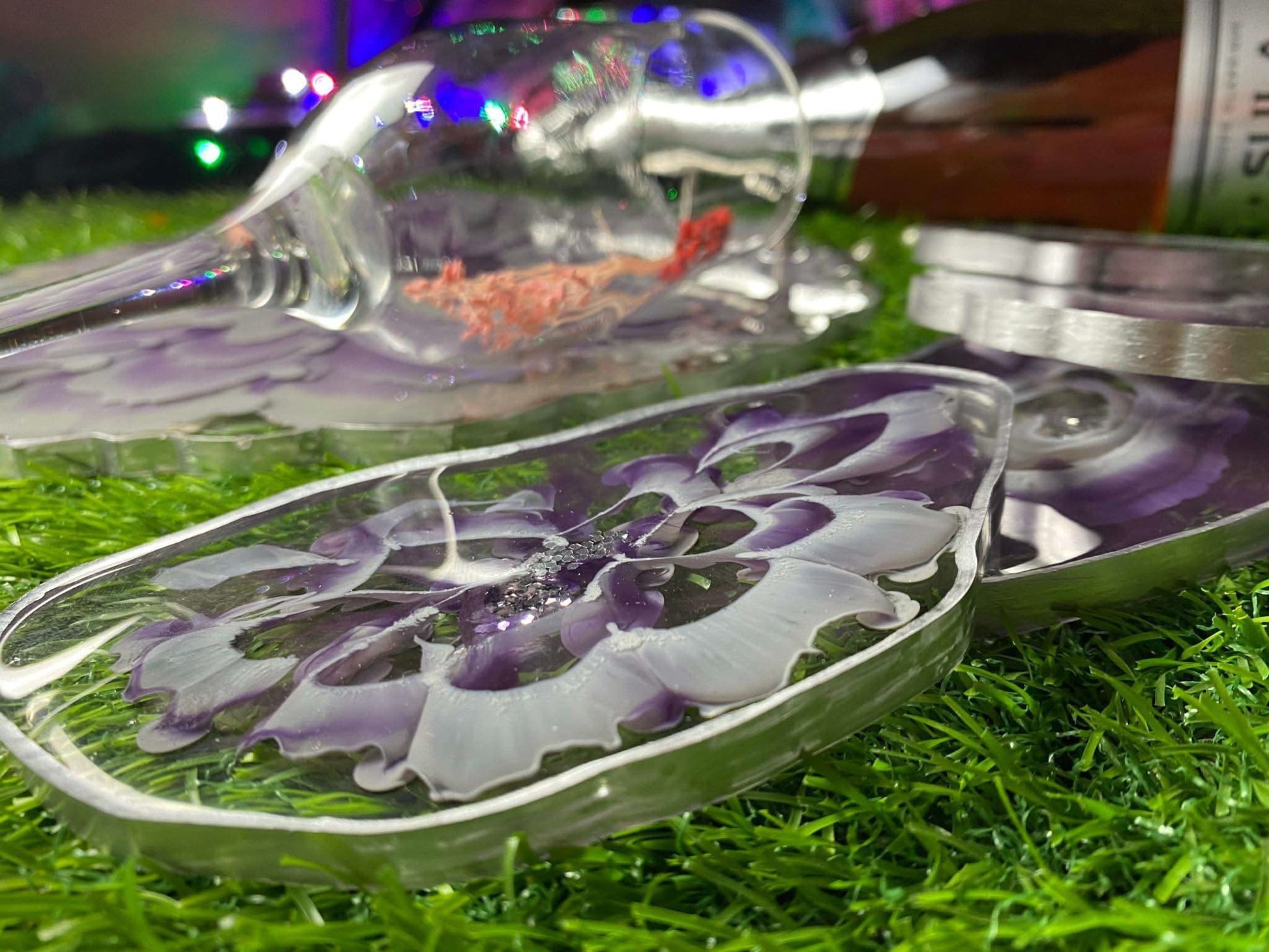 Modern Luxury Serving Set | Designer Tray with Coasters - Fankaarlok