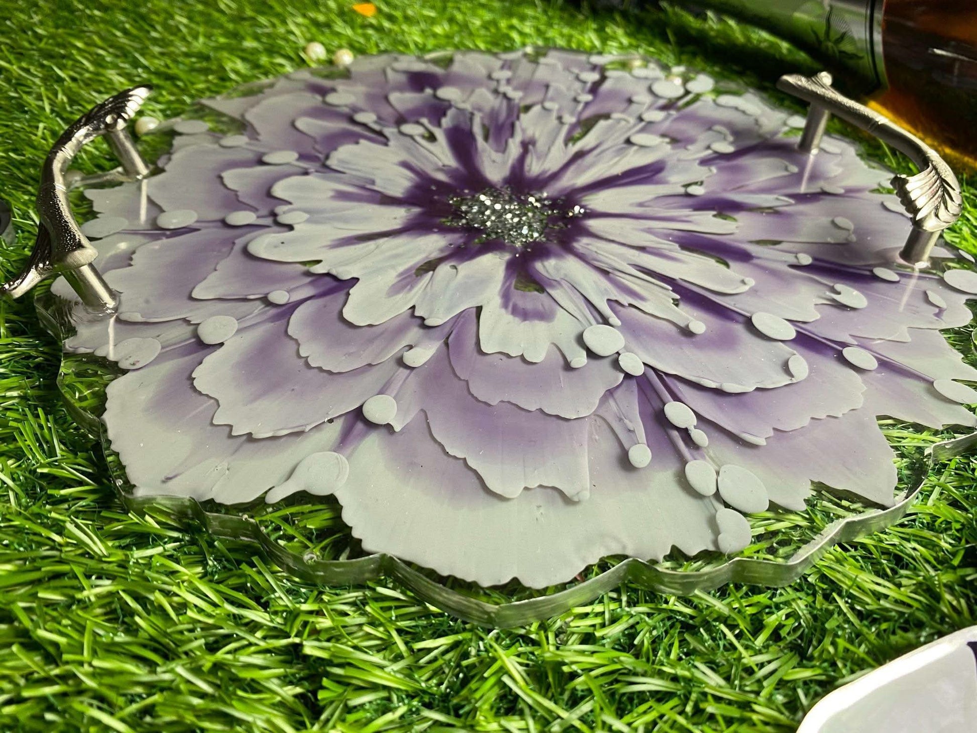 Modern Luxury Serving Set | Designer Tray with Coasters - Fankaarlok