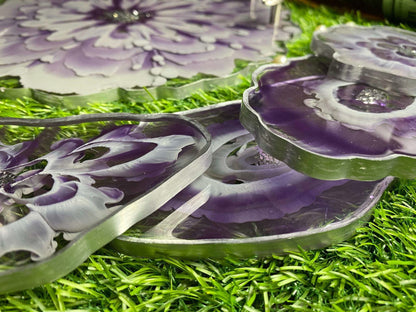 Modern Luxury Serving Set | Designer Tray with Coasters