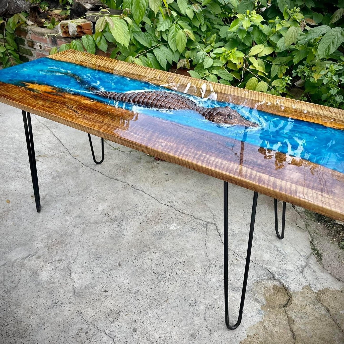 Unique Dining Table for Home – Artistic Epoxy River 3D Design Table | Fankaarlok