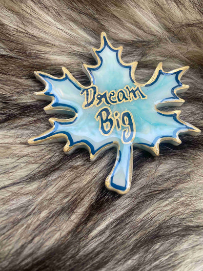 Designer Fridge Magnet – Dream Big Leaf Resin Magnet | Fankaarlok