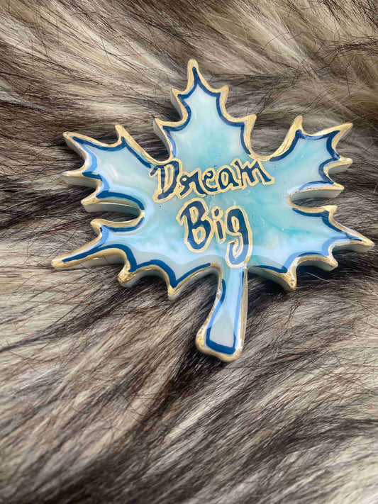 Designer Fridge Magnet – Dream Big Leaf Resin Magnet | Fankaarlok