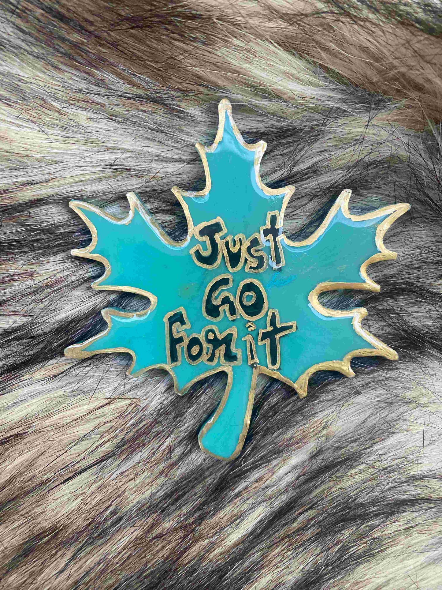 Fridge Magnet for Home – “Just Go For It" Leaf Magnet | Fankaarlok