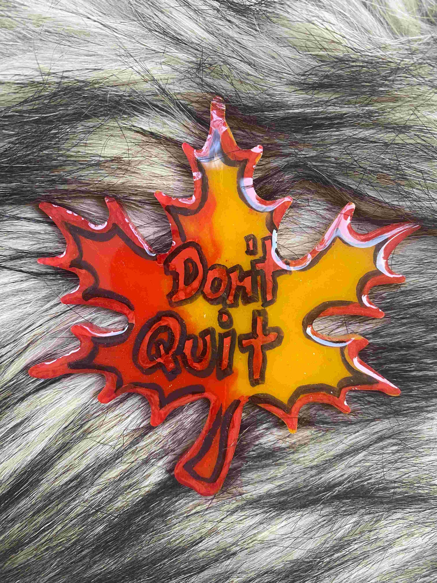 Maple Leaf Magnet – Don’t Quit | Magnet for Refrigerator by Fankaarlok