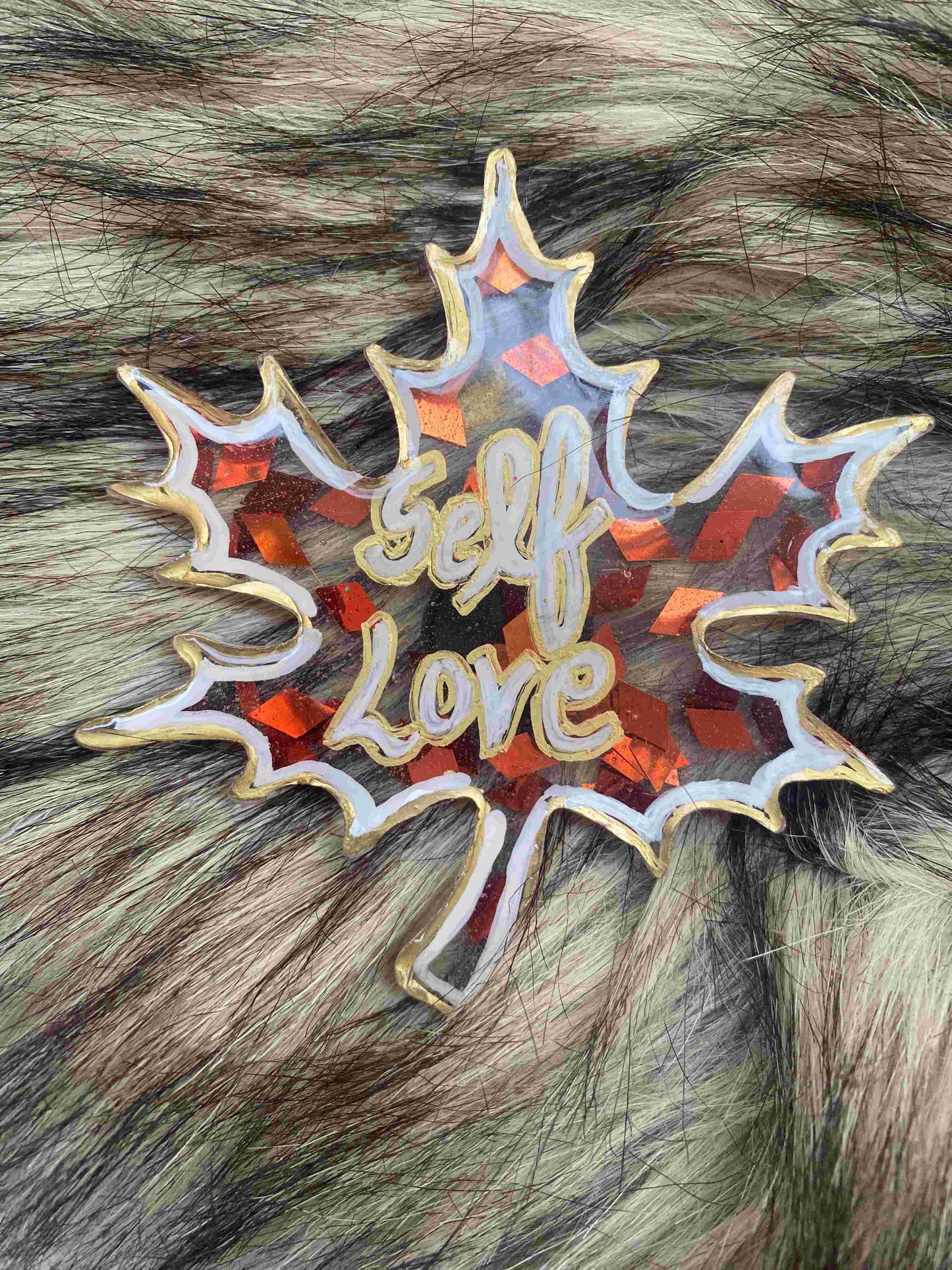 Maple Leaf Magnet – Self Love | Fridge Magnets by Fankaarlok