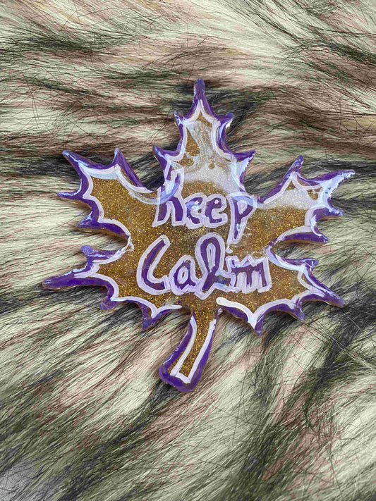 Maple Leaf Magnet – Keep Calm | Motivational Fridge Magnets by Fankaarlok