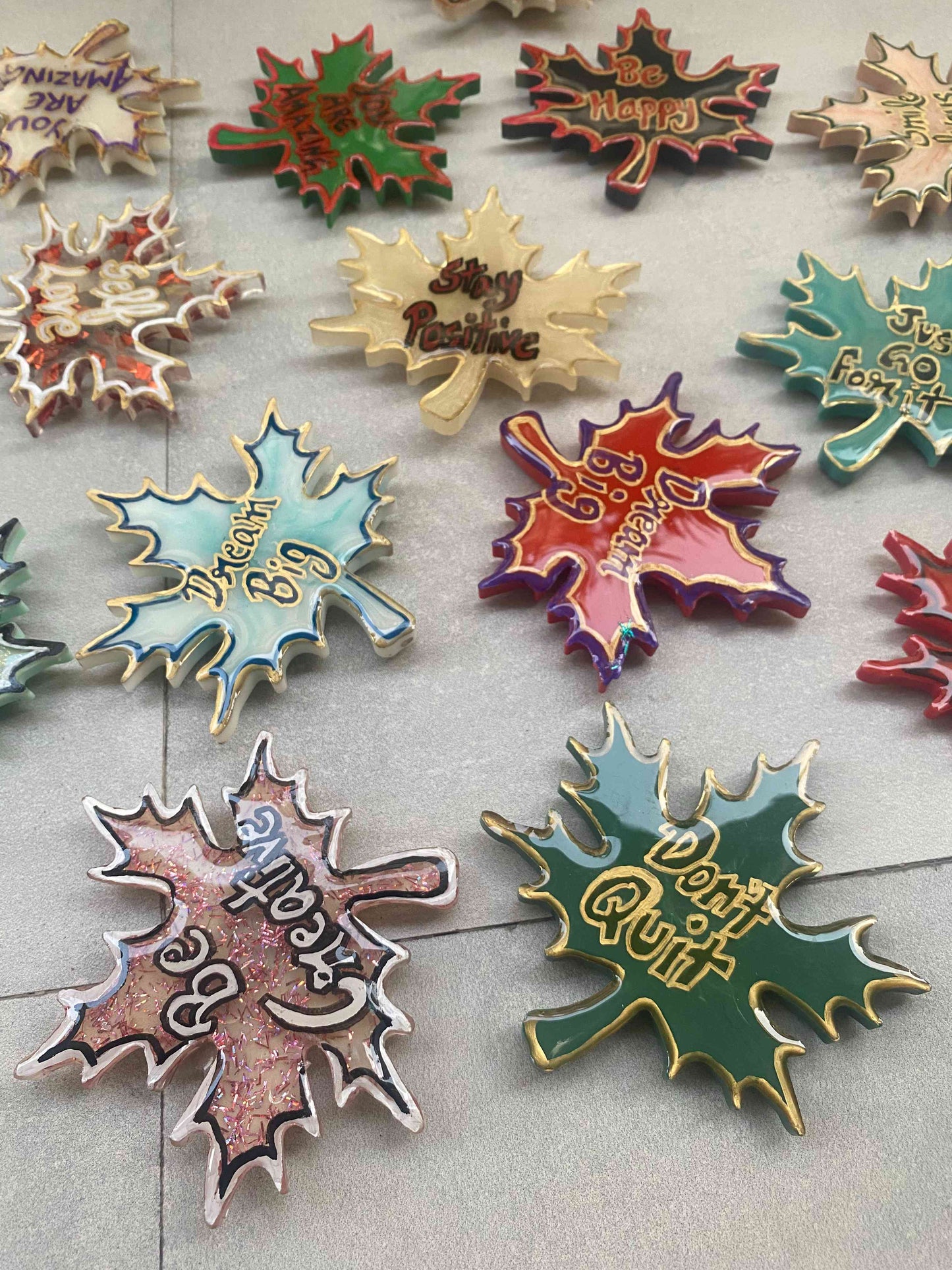 Maple Leaf Magnet – Don’t Quit | Stylish Fridge Magnets by Fankaarlok