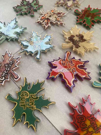 Maple Leaf Magnet – Don’t Quit | Stylish Fridge Magnets by Fankaarlok