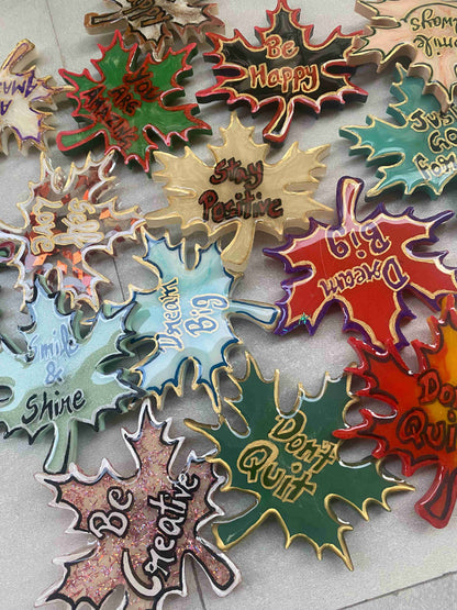 Maple Leaf Magnet – Don’t Quit | Stylish Fridge Magnets by Fankaarlok