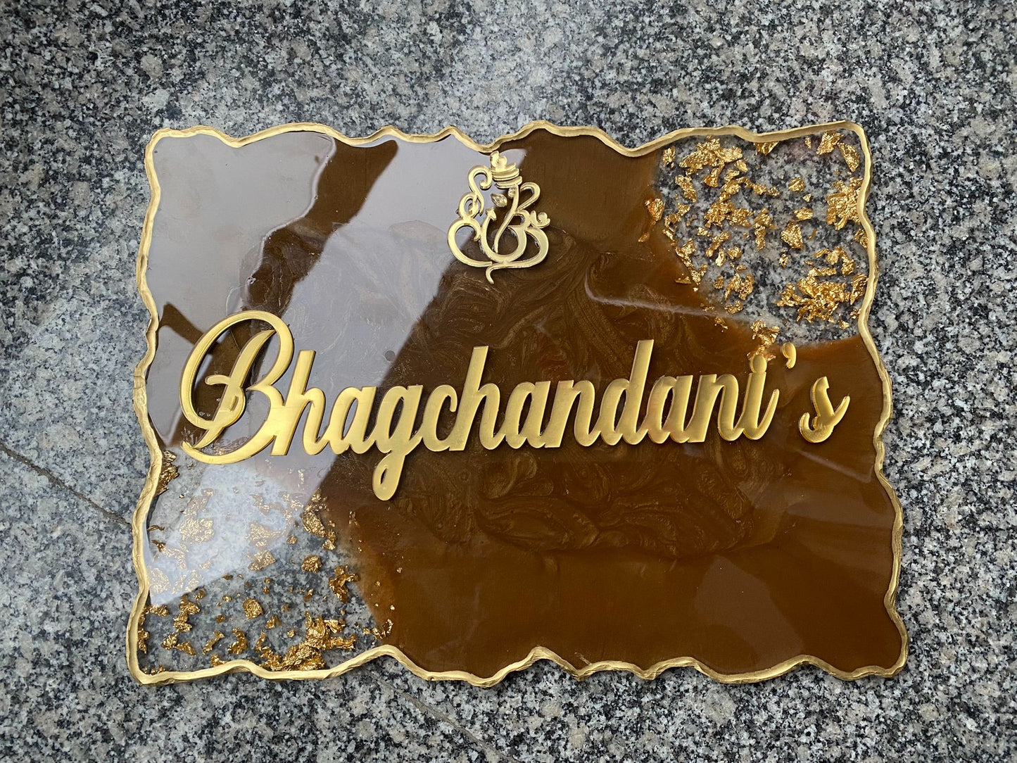 Grace Luxe – Luxury Nameplate for Home Entrance | Custom Handcrafted Nameplate