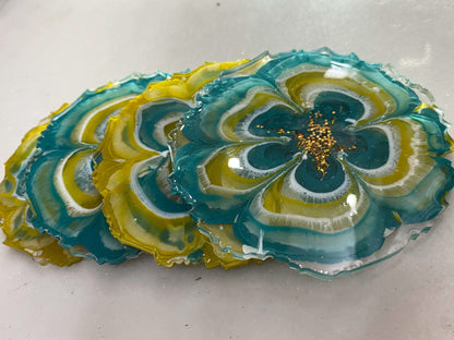 Unique Tray Set with Coasters | Handcrafted Luxury Serving Combo