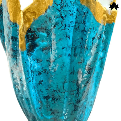 Aqua Gold Majesty – Elegant Planter for Home Decoration | Fankaarlok