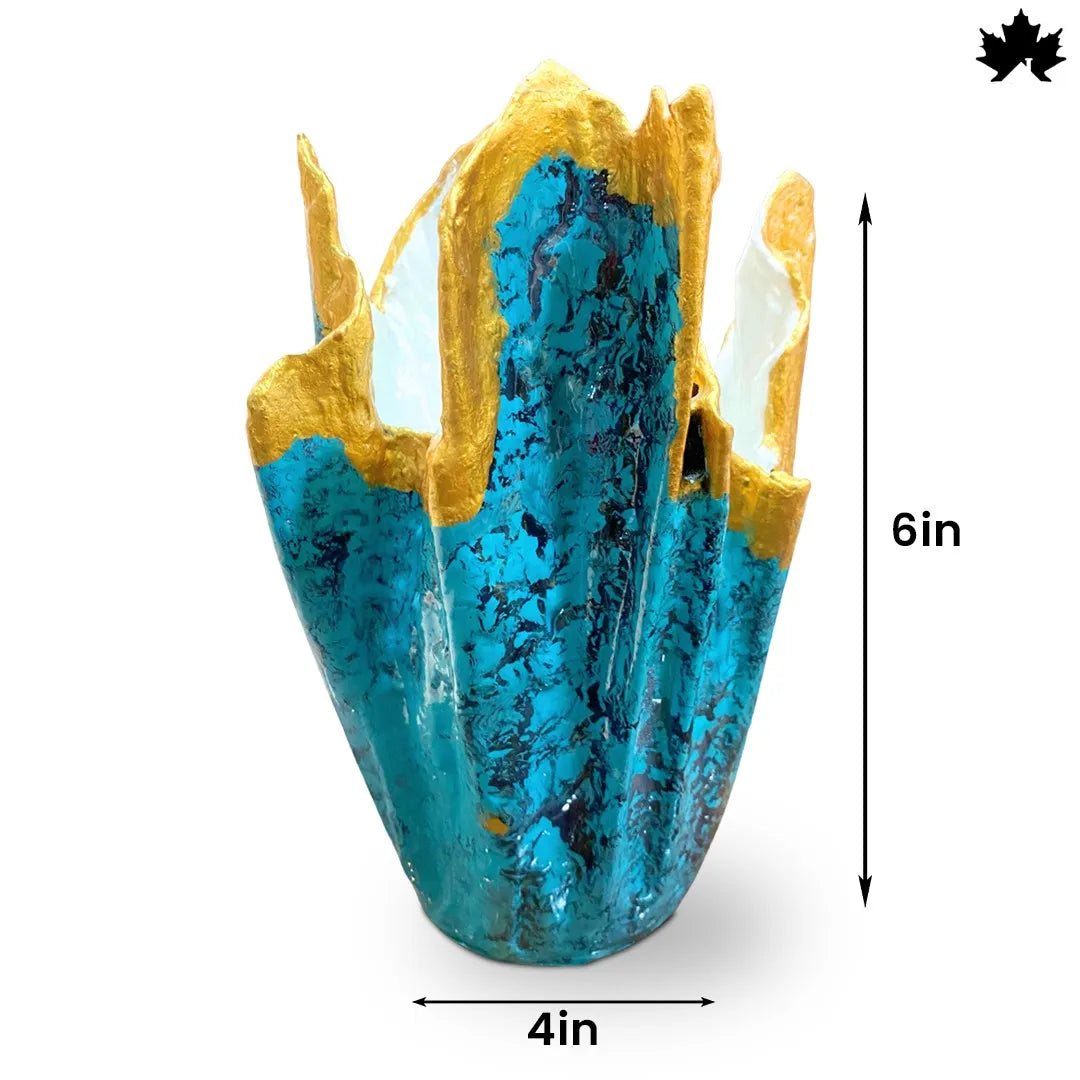 Aqua Gold Majesty – Elegant Planter for Home Decoration | Fankaarlok