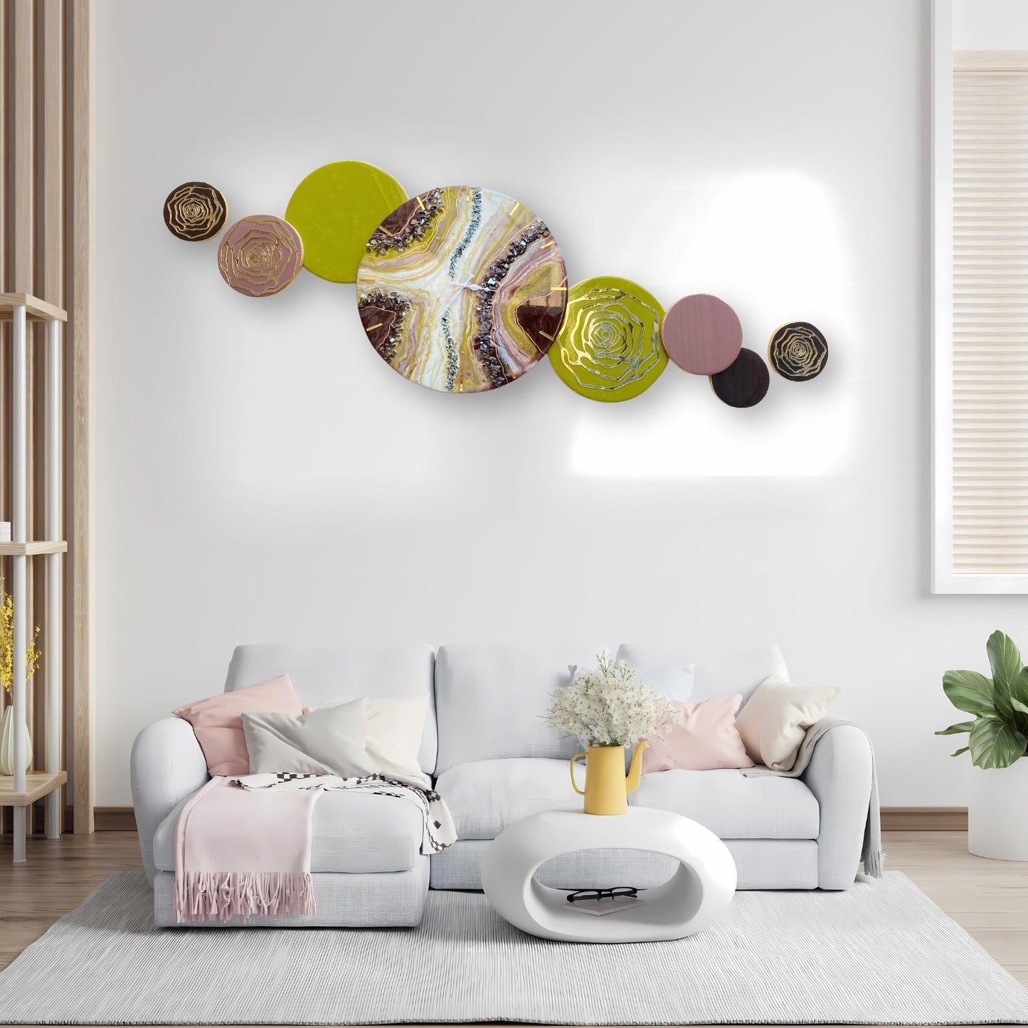 Opal Circle Cascade – Resin Unique Wall Decor Pieces | Fankaarlok