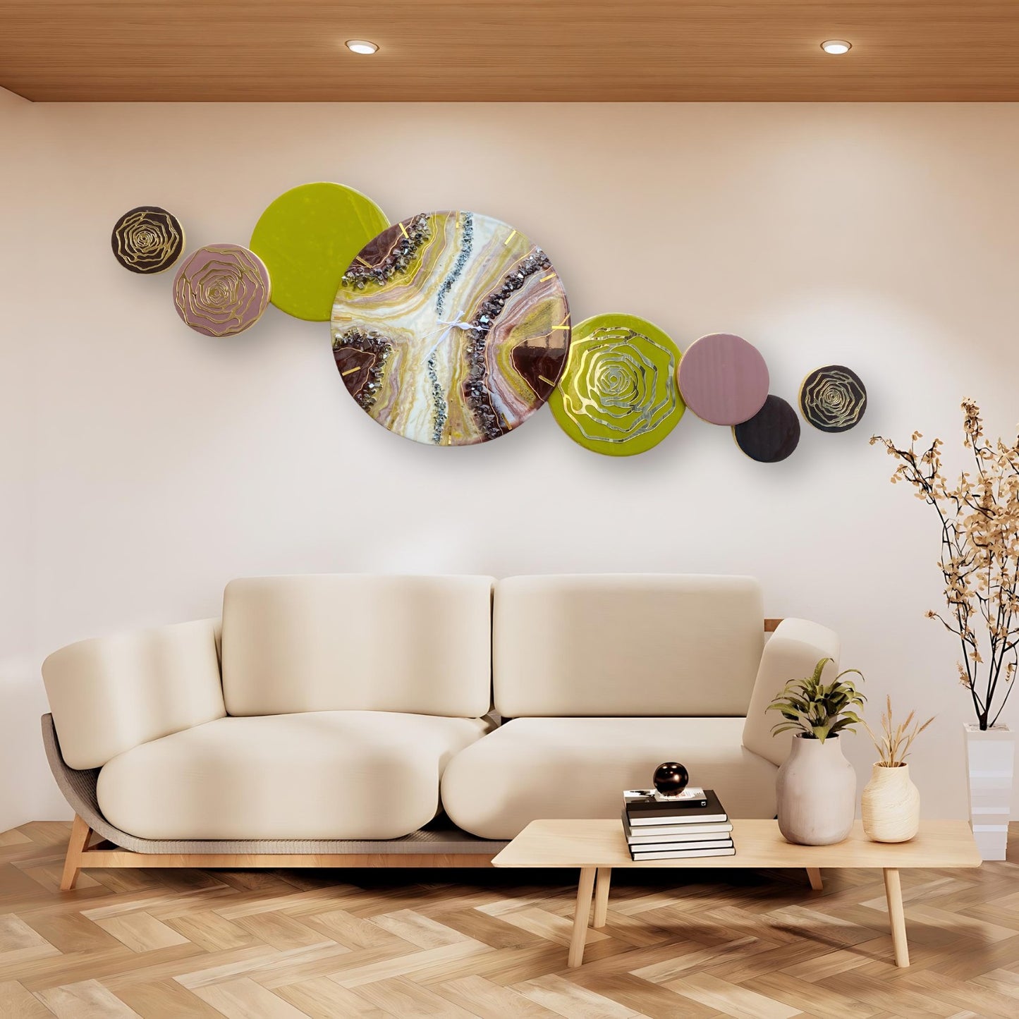 Opal Circle Cascade – Resin Unique Wall Decor Pieces | Fankaarlok