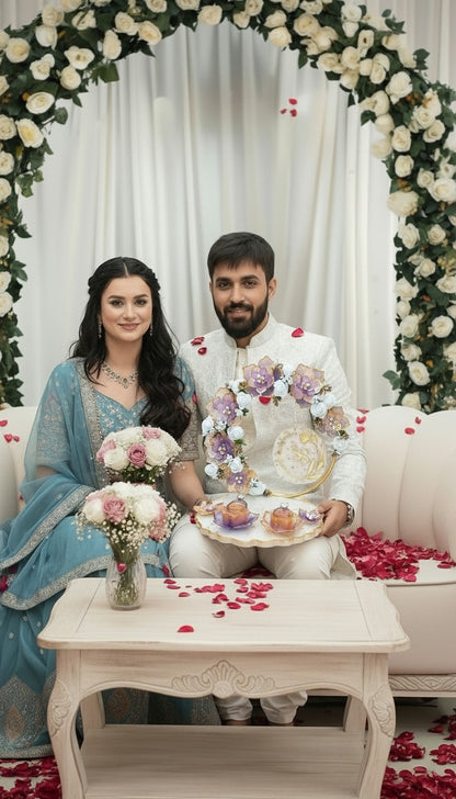 Luxury Floral Resin Ring Holder | Engagement Ring Platter by Fankaarlok