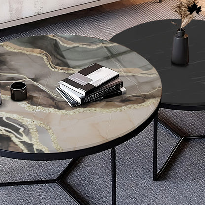 Nested Tables for Living Room – Modern Luxury Epoxy & Metal Set | Fankaarlok