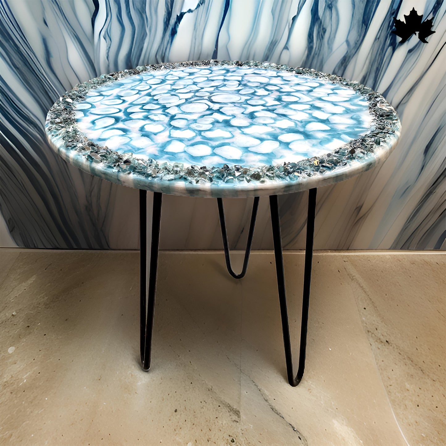 Crystal Waves – Modern Resin Art Coffee Table | Fankaarlok