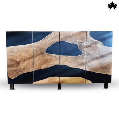 Multipurpose Storage Cabinet – Luxury Wood & Black Epoxy Cabinet | Fankaarlok