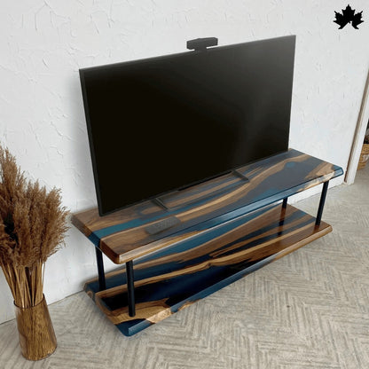 Living Room Accent Table – Resin & Wood Statement Console | Fankaarlok