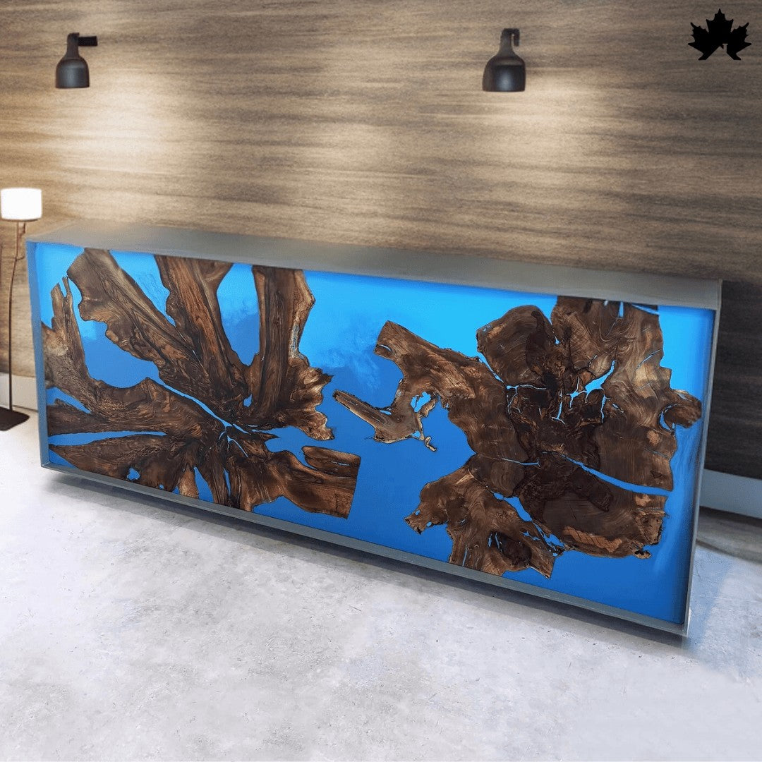 Entryway Table – Modern Resin & Wood Console Table | Fankaarlok