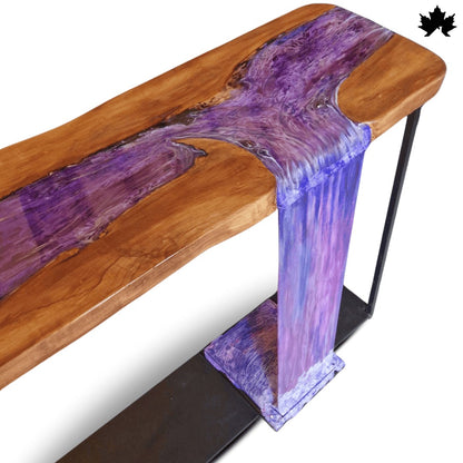 Modern Console Table Design – Purple Waterfall Entryway Table | Fankaarlok