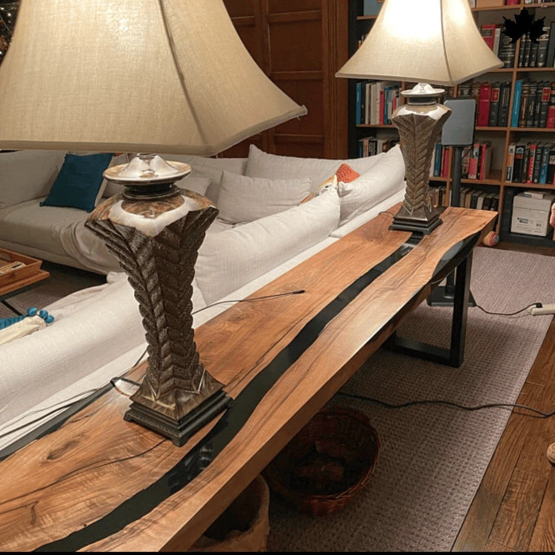 Sofa Back Console Table – Modern Resin & Solid Wood Hallway Unit | Fankaarlok