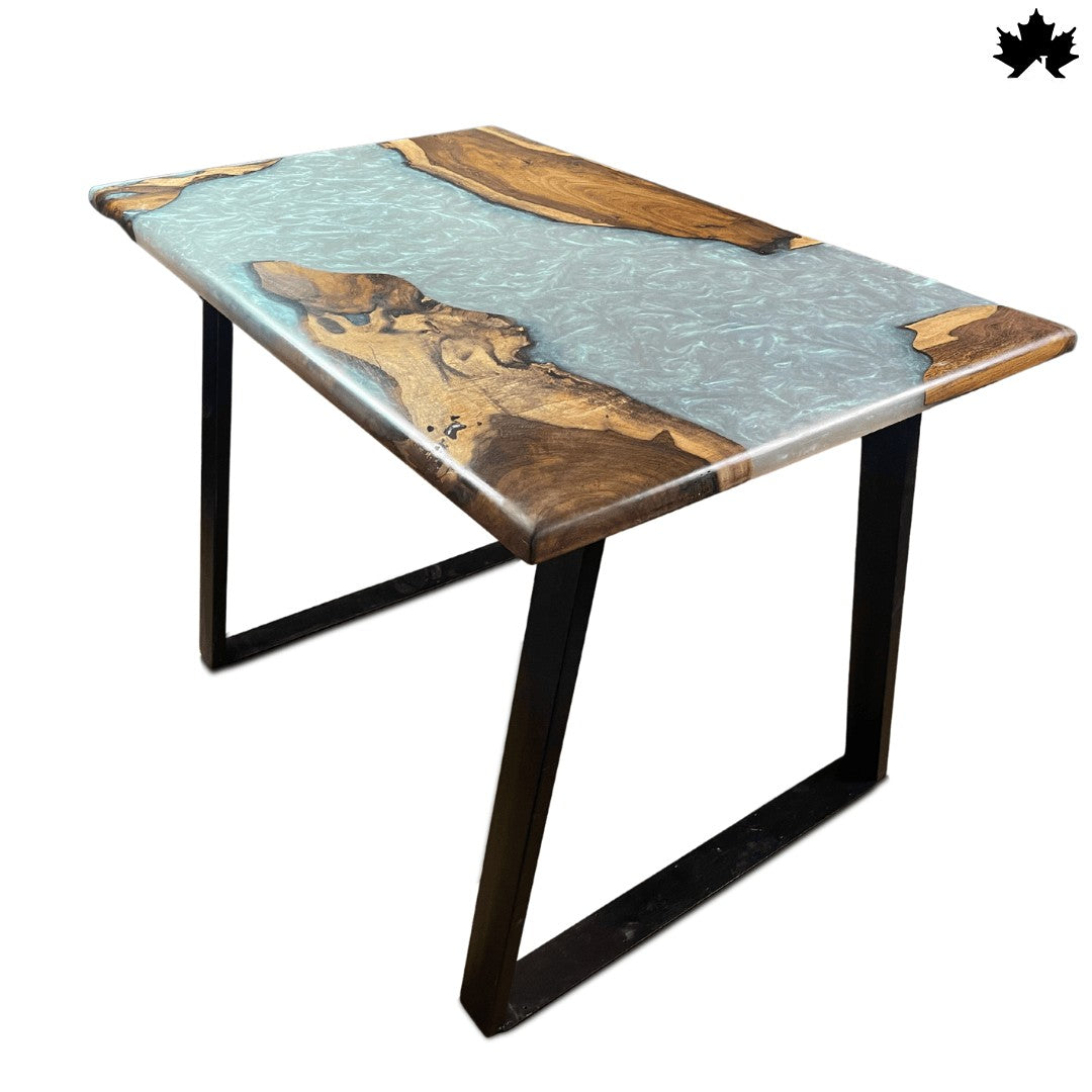 Rustic River Flow – Wooden Center Table for Living Room | Fankaarlok
