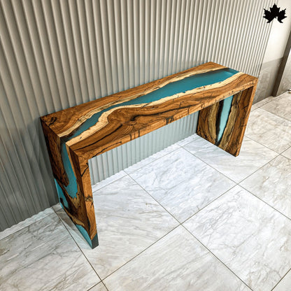 River Flow – Resin Wood Console Table | Fankaarlok