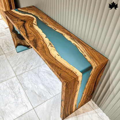 River Flow – Resin Wood Console Table | Fankaarlok