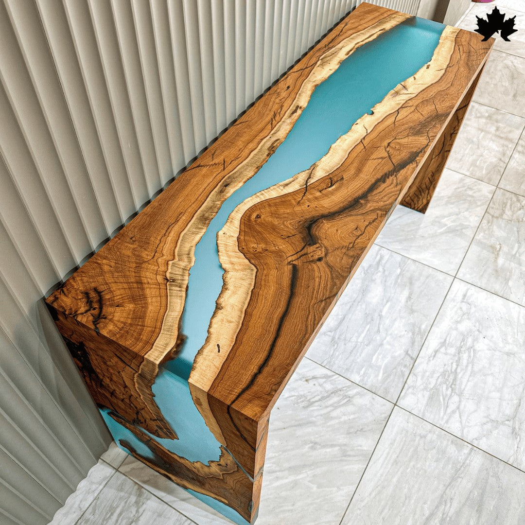 River Flow – Resin Wood Console Table | Fankaarlok