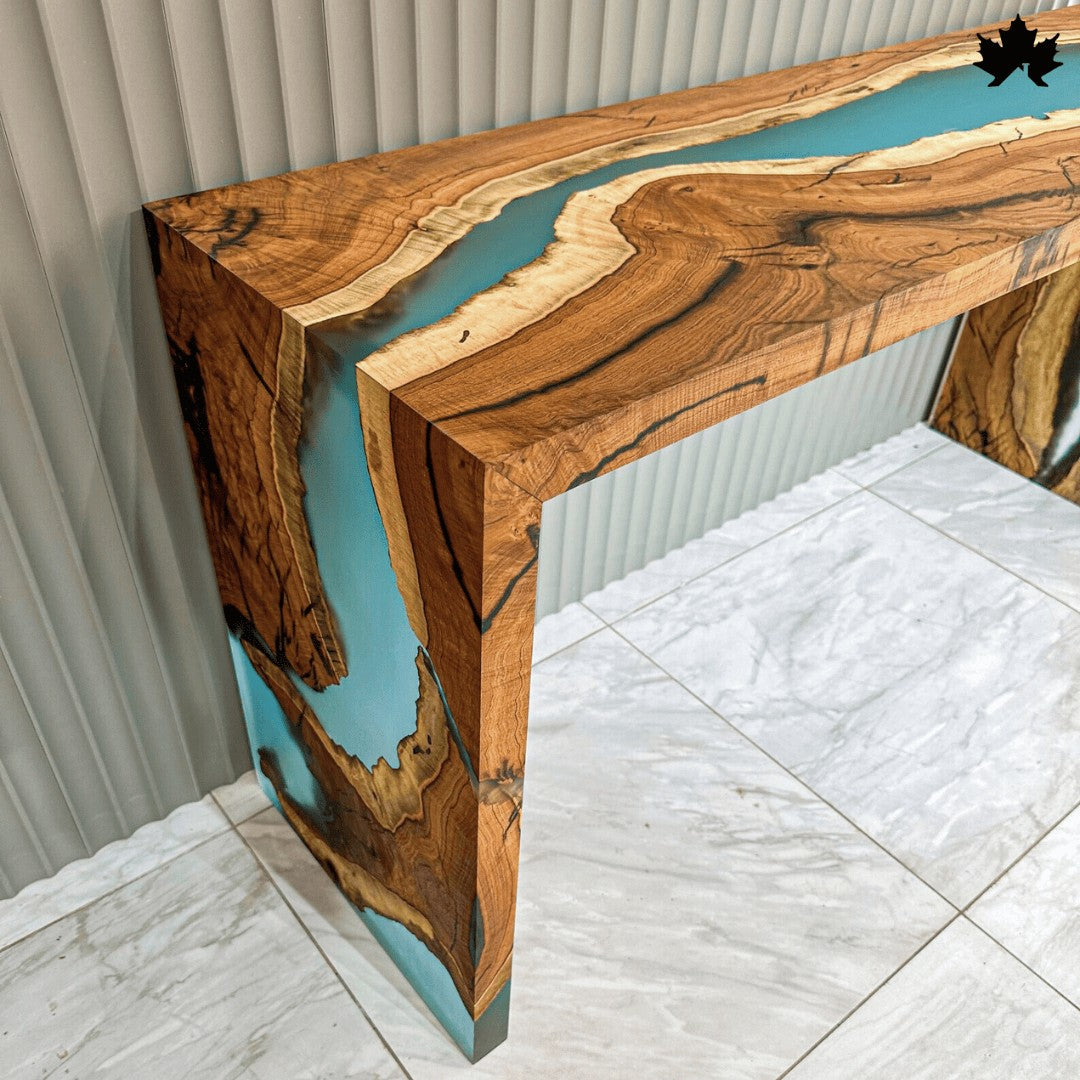 River Flow – Resin Wood Console Table | Fankaarlok