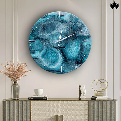 Geode Resin Clock – Minimal Marker Style | Large Wall Clock Design by Fankaarlok