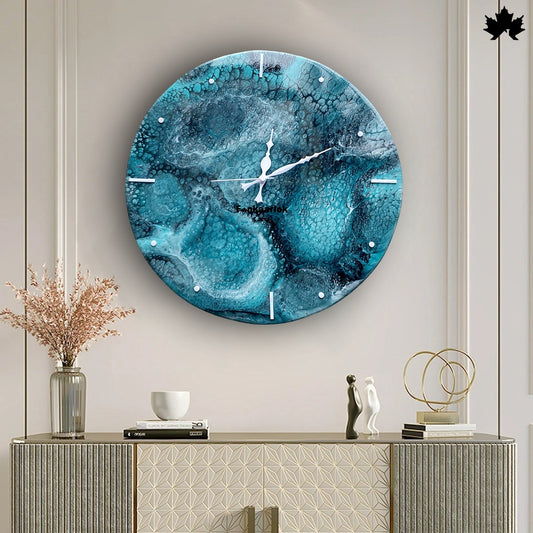 Geode Resin Clock – Minimal Marker Style | Large Wall Clock Design by Fankaarlok