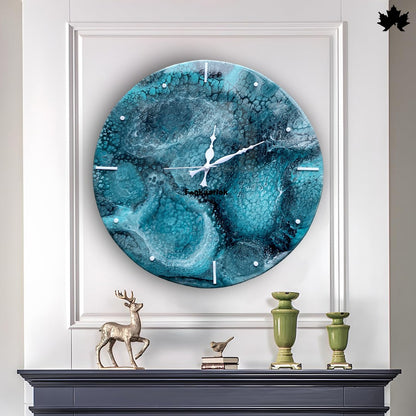 Geode Resin Clock – Minimal Marker Style | Large Wall Clock Design by Fankaarlok