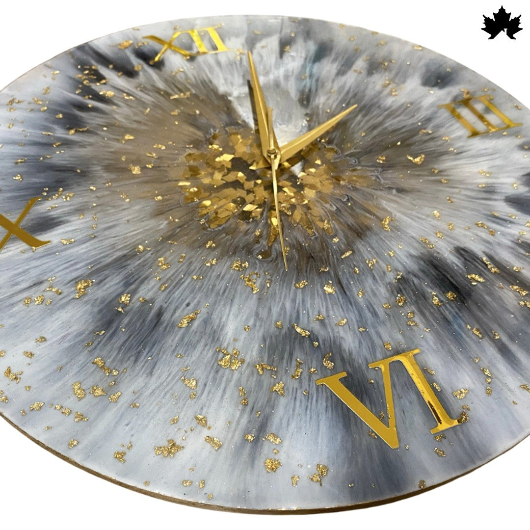 Unique Resin Wall Clock for Home – Handcrafted Luxury Decor by Fankaarlok